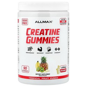 ALLMAX Creatine Gummies, Tropical Fruit Punch, 1,250 mg, 90 Gummies - 1 of 4