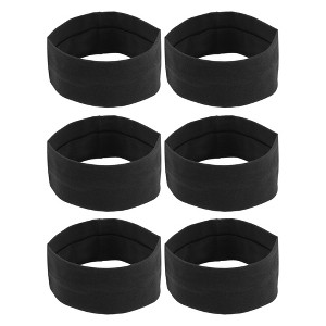 Unique Bargains Cotton Sweatbands Stretchy Moisture Wicking Headband for Sports 6 PCS - 1 of 4