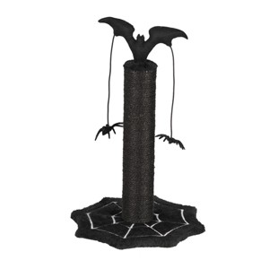 FURNIinspire Pet Tower Cat Tree Scratching Post with Hanging Toy Halloween Cat Tower for Indoor Cats, Pet Furniture, Black, 10.92"*10.92"*18.33" - 1 of 4