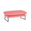 HOMLUX Karla Velvet Contemporary Ottoman - 2 of 2