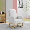 Okak Rocking Accent Chair Living Room Chair with High Back Glider and Side Pocket Retractable Footrest Armchair for Bedroom Nursery - 2 of 4