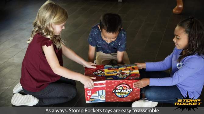 Stomp Rocket Stomp Racers Rescue with Police Car Fire Truck &#38; 2 Launchers, 2 of 6, play video