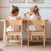 ROBOTIME Accent Chairs Wooden Toddler Chair, Set Of Sturdy Kids Chair Toddler Chair For Dining Room, Living Room, Nursery, Brown, 10.6"*11"*16.9" - 2 of 4