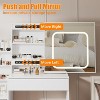 Vanity Desk with Mirror and LED Lights, Makeup Vanity Desk with Sliding Lighted Mirror - 3 of 4