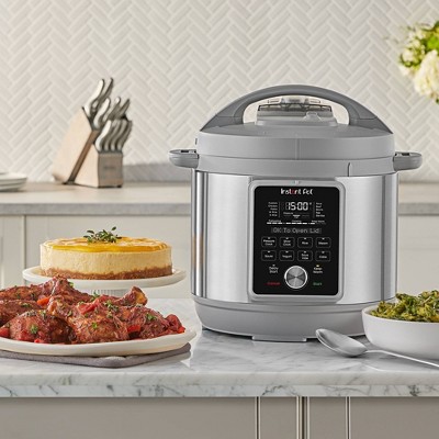 6-Quart Black and Silver Stainless Steel Digital Pressure Cooker