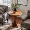 Hommoo Wooden Round End Table - 4 of 4