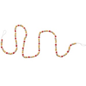 Storied Home Wool Felt Ball Garland, Multicolor - 1 of 2