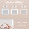 Vanity Desk with LED Mirror Lights and Power Outlet Charging Station, Makeup Dressing Table with Storage Stool White - 4 of 4