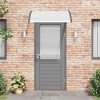 vidaXL Door Canopy Black brackets and transparent sheets - 3 of 4