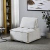 31.5" Ottoman Chair Armless Chairs For Small Spaces,Upholstered Deep Seat Armless Accent Single Lazy Sofa Lounge Armless Chair-Maison Boucle - 3 of 4