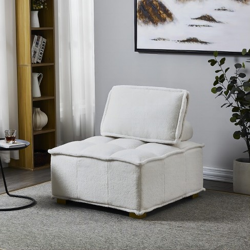 Oversized lounge chair online with ottoman