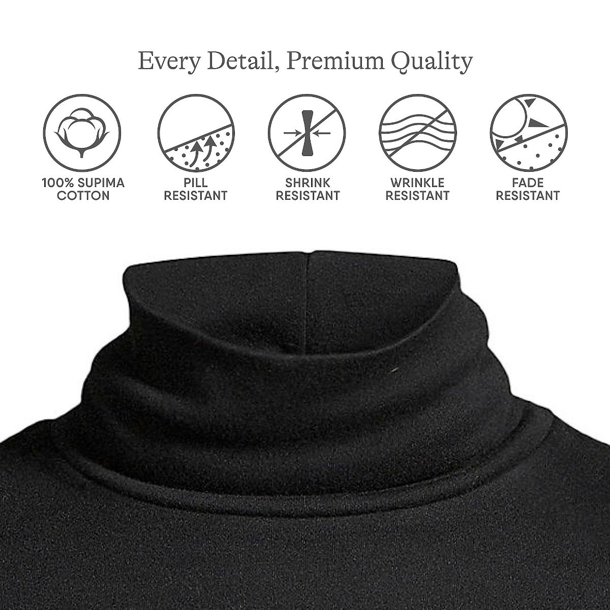 Lands' End Women's Supima Cotton Fitted Long Sleeve Turtleneck - thumbnail 3