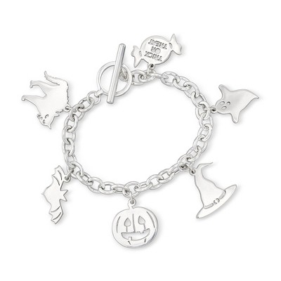 Ross-Simons Sterling Silver Halloween Charm Bracelet