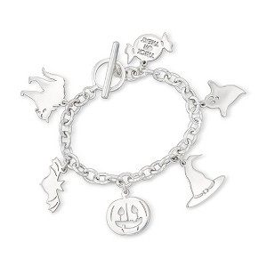 Ross-Simons Sterling Silver Halloween Charm Bracelet - 1 of 3