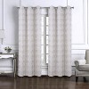 RT Designers Collection Luca Jacquard Grommet Curtain Panel Pair 36" x 84" Taupe - 2 of 4
