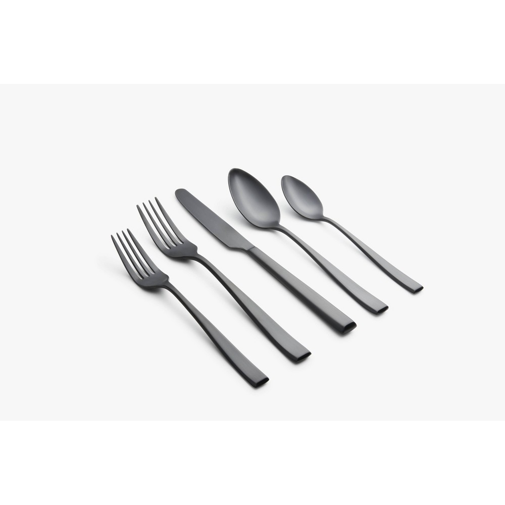 Photos - Other Appliances 20pc Samira Black Satin Flatware Set - Cambridge Silversmiths