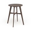 42'' Mid-Century Round Bar Table with Tapered Rubberwood Legs and Space-Saving Design for Kitchen or Dining-The Pop Home - 2 of 4
