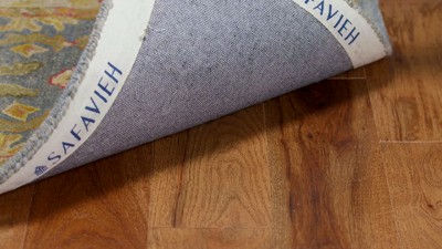 Handmade Light Blue and Ivory Floral Wool 6' x 9' Area Rug