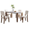 CAVINAS Dining Table Set for 4 Kitchen Table Modern Dining Table Space-Saving Dinette for Kitchen Dining Room, Small Space - 4 of 4
