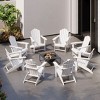 WestinTrends Highland Outdoor Patio HDPE Adirondack Chairs With Cup Holders (Set of 8) - 2 of 4