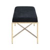 Meridian Furniture,Valley Chenille Fabric Bench - 4 of 4