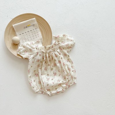 MyKids-USA Baby Girl Lovely Bow-Tie Short-Sleeved Onesies