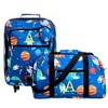 The Lakeside Collection 3-Pc. Kid's Monogrammed Space-Themed Luggage Sets - 2 of 4