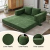 FURNIinspire Modern Minimalist Sofa, Fold-Out Sofa Bed, Convertible Chair Floor Couch for Living room, Bedroom, Green, 33.5"*30"*17.3" - 4 of 4