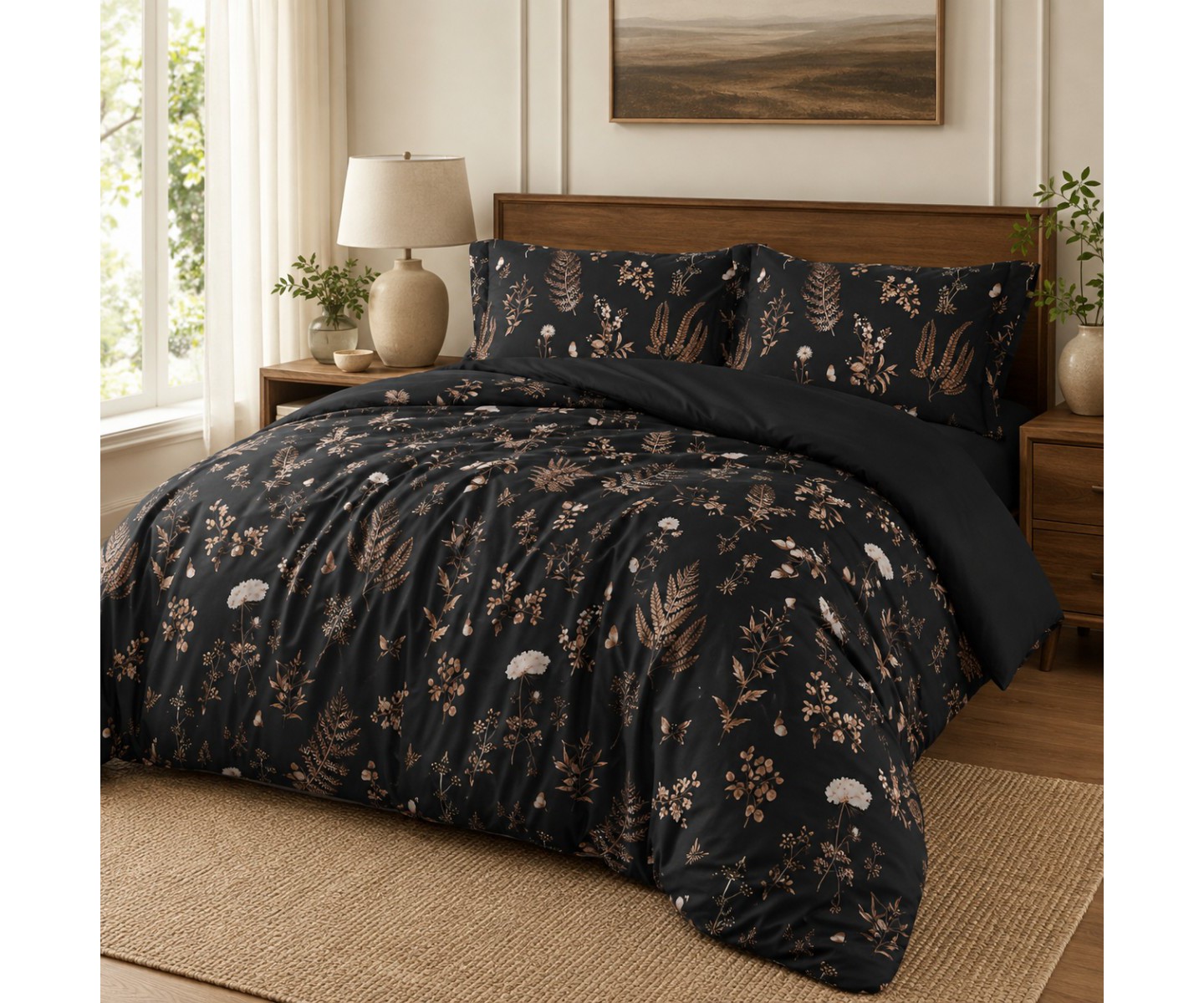 Комплект с одеялом Bedsure Comforter Set Queen Size - Cute Floral Bedding Comforter Set, цвет: С принтом — фото 1
