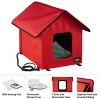 Heated Cat House - Double-Door Cat Bed with Zippered Roof, Pet Heating Pad, Cover - For Garage, Porch, Barn, or Basement by PETMAKER - image 3 of 4