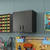 31.50"Metal Wall-Mounted Tool Storage Cabinet with 2 Locking Door 1 adjustable Shelf 1 Opened Drawer for Garage Warehouse,Office,Black - 2 of 4