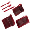 Juvale 96 Pieces Red Glitter Disposable Plastic Silverware Cutlery Set for Christmas Xmas Party Supplies & Decorations - 3 of 3