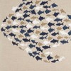 Saro Lifestyle Whimsical School of Fish Down Filled Pillow, 18"x18", Multicolored - 3 of 4