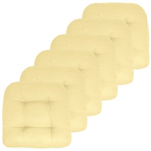 Patio Cushions Outdoor Chair Pads Thick Fiber Fill Tufted 19" x 19" by Sweet Home Collection® - 1 of 4