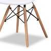 4pc Galen Plastic and Wood Dining Chair Set - Baxton Studio - 4 of 4