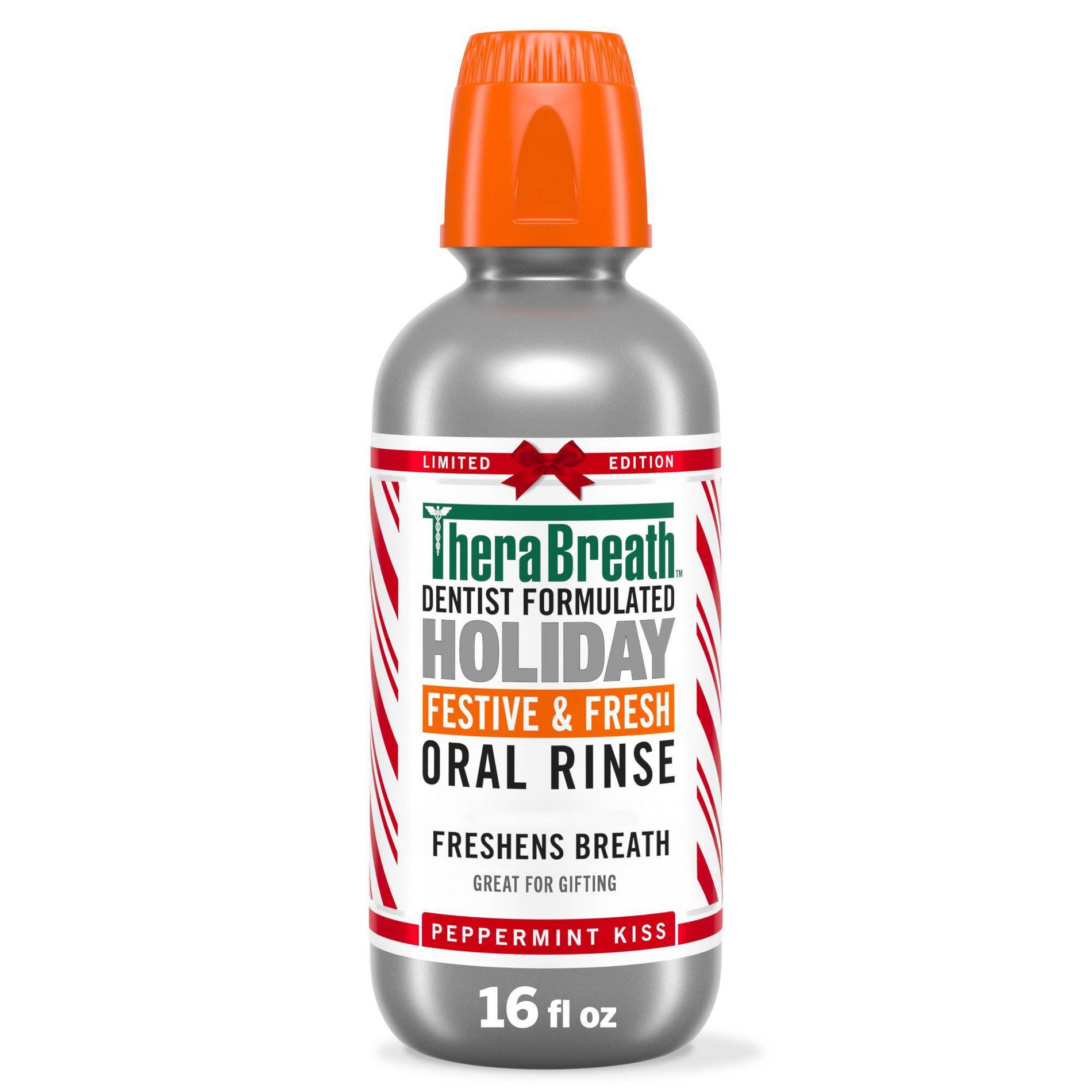 TheraBreath Peppermint Mouthwash - 16 fl oz: Paraben-Free, Phthalate-Free, Formaldehyde-Free