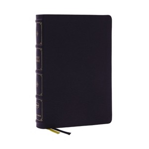 Nkjv, Large Print Thinline Reference Bible, Blue Letter, MacLaren Series, Leathersoft, Black, Thumb Indexed, Comfort Print - by  Thomas Nelson - 1 of 1