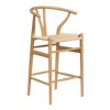 MAYEERTY Natural Fully Assembled Wishbone Weave Bar Stool - Modern & Sturdy for Kitchen Island - 4 of 4