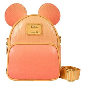Loungefly Disney Minnie Mouse - Glitter Sequin Convertible Mini Backpack & Crossbody Bag - 1 of 4