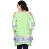 Women's Plus Size Antonia Cold Shoulder Tunic with Pockets - White Mark - 3 of 3