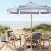 9' Round Valance Outdoor Patio Market Umbrella with Trim Blue/Ivory - Threshold™ designed with Studio McGee - 2 of 4
