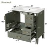 ChicFurnit 30 Inch Bathroom Vanity with Sink Freestanding Storage Cabinet with 3 Drawers and Soft Close Doors for Bathroom, 18.3"*30"*34" - 3 of 4