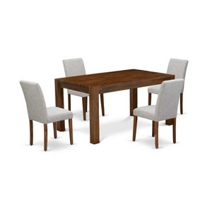 HomeStock 5-Pc Natural Brown Finish Solid Wood Top-Dining Room Set-Seats 4 - 1 of 4