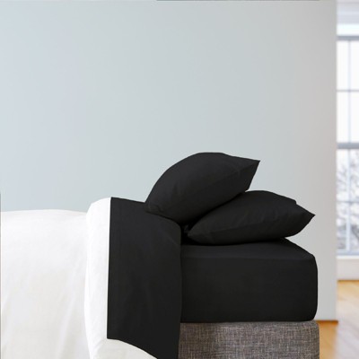 LuxClub 6-Piece Black Microfiber Deep Pocket Sheet Set
