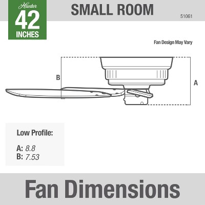 42" New Bronze Low Profile Ceiling Fan with Oak Blades