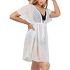 LA LEELA Women's Beachwear Summer Swim Beach Cover Ups for Bikini Sheer Cover up Dress Bathing Suit Swimsuit Coverups for Women - 2 of 4