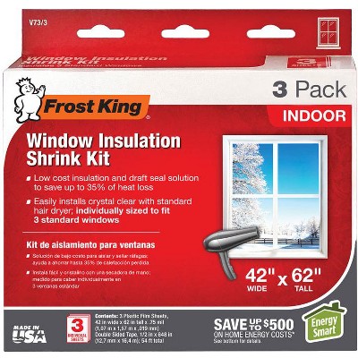 Frost King Clear Shrink Indoor Window Film Insulator Kit 42 in. W X 62 in. L