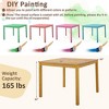 Tangkula 5 PCS Patio Dining Set Acacia Wood Table w/ 1.9" Umbrella Hole Cushioned Chairs - 4 of 4