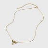 14K Gold Dipped Cubic Zirconia Rondelle Initial Necklace - A New Day™ Gold - 2 of 4