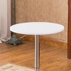 Syemin End Tables Adjustable Bar Table, Wood and Metal Cocktail Table, Industrail End Tables Living Room, Narrow Side Table, White, 24"*24"*36" - 3 of 4
